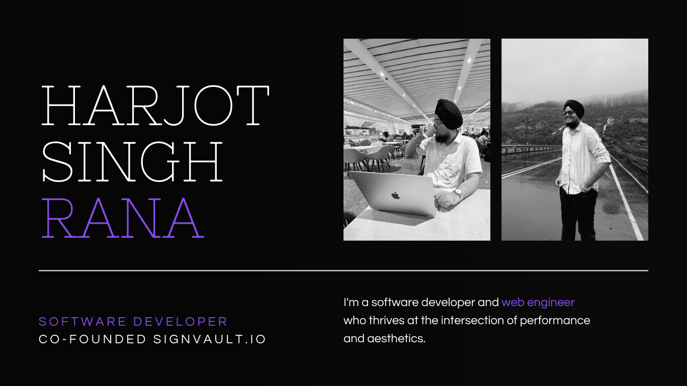 Harjot Singh Rana Portfolio Website